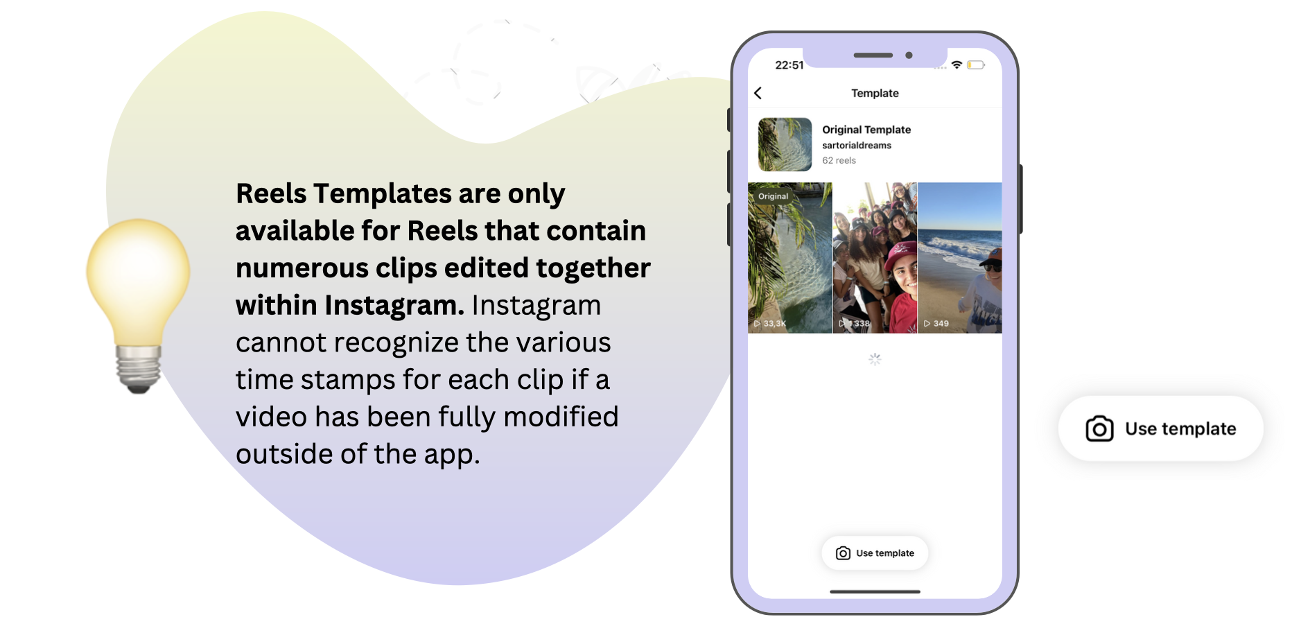 graphic with tips about how to use instagram reels templates