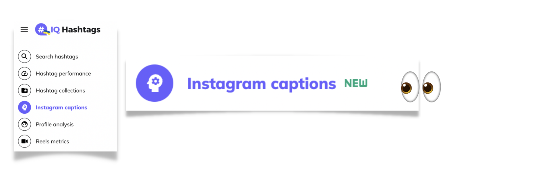screenshot explaining where to find ai instagram captions tools