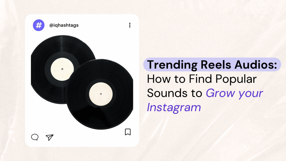 infographic with big text about how to find trending songs on reels