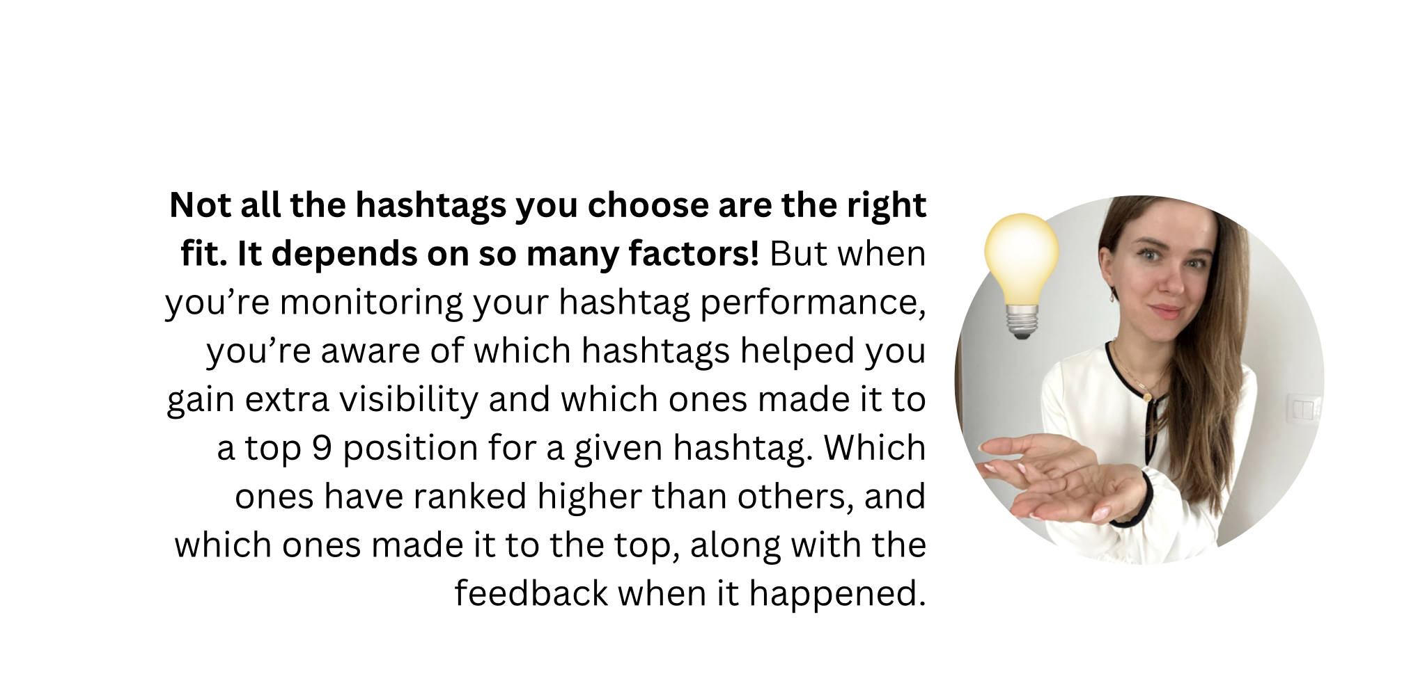 explanation of which hashtags are most optimal to use