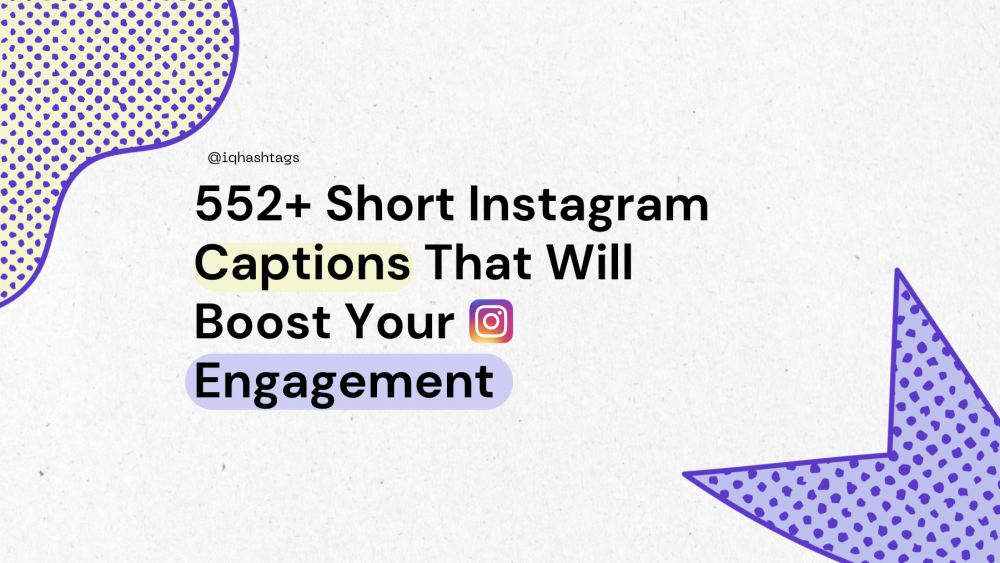 infographic with short instagram captions