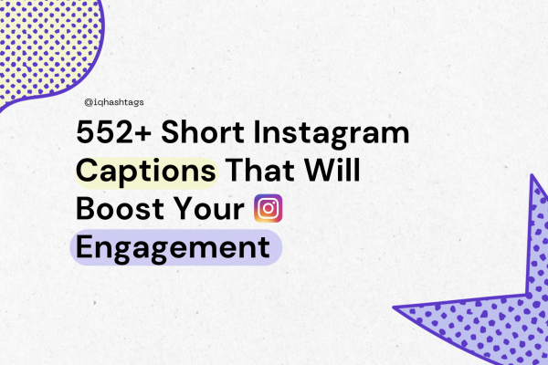 infographic with short instagram captions
