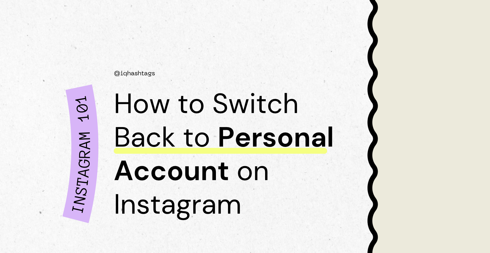 how to switch back to personal account on instagram
