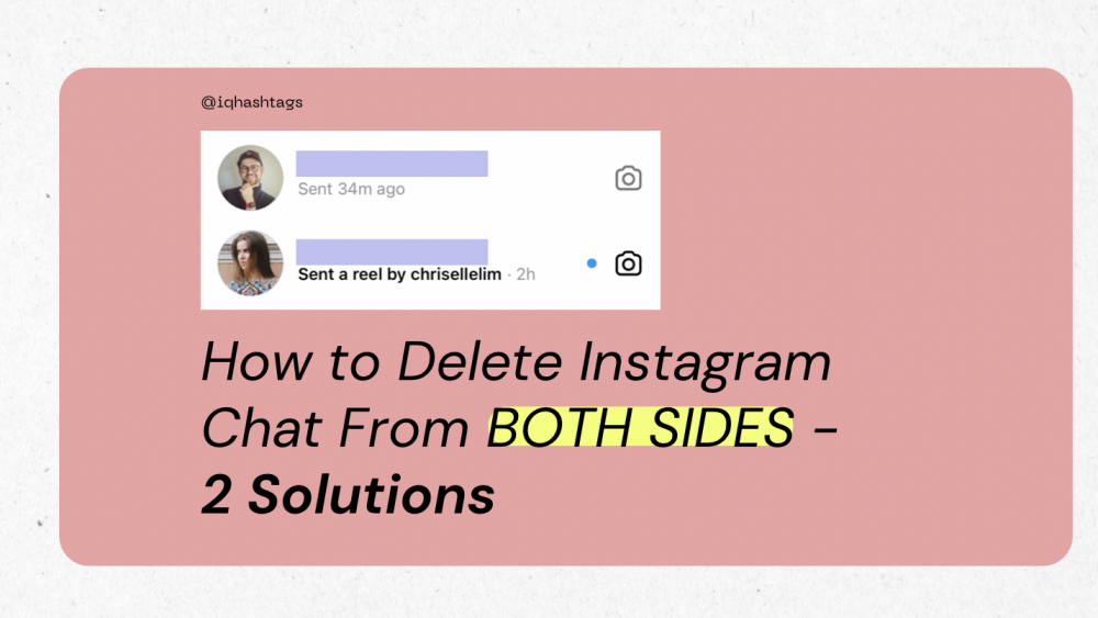 how to delete instagram chat from both sides