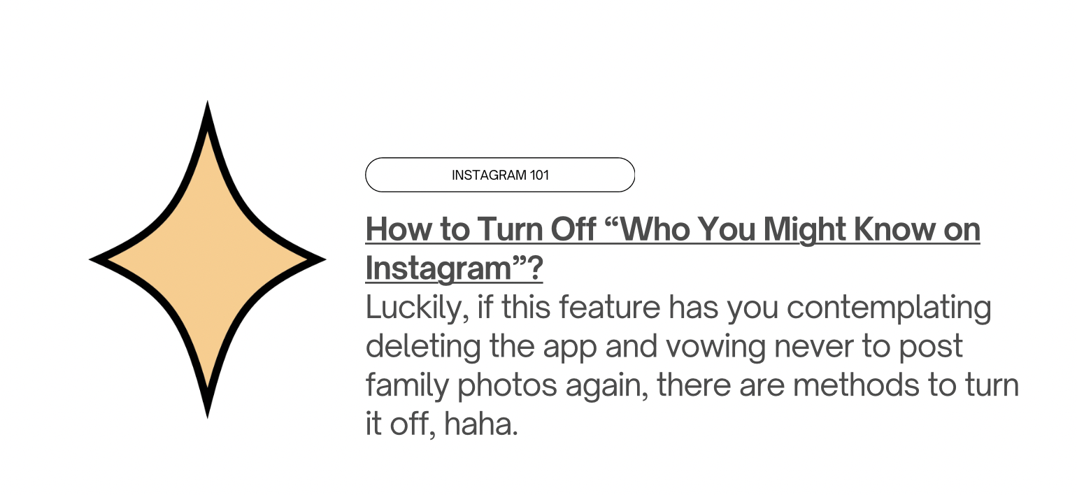 Who You Might Know is On Instagram - explanation