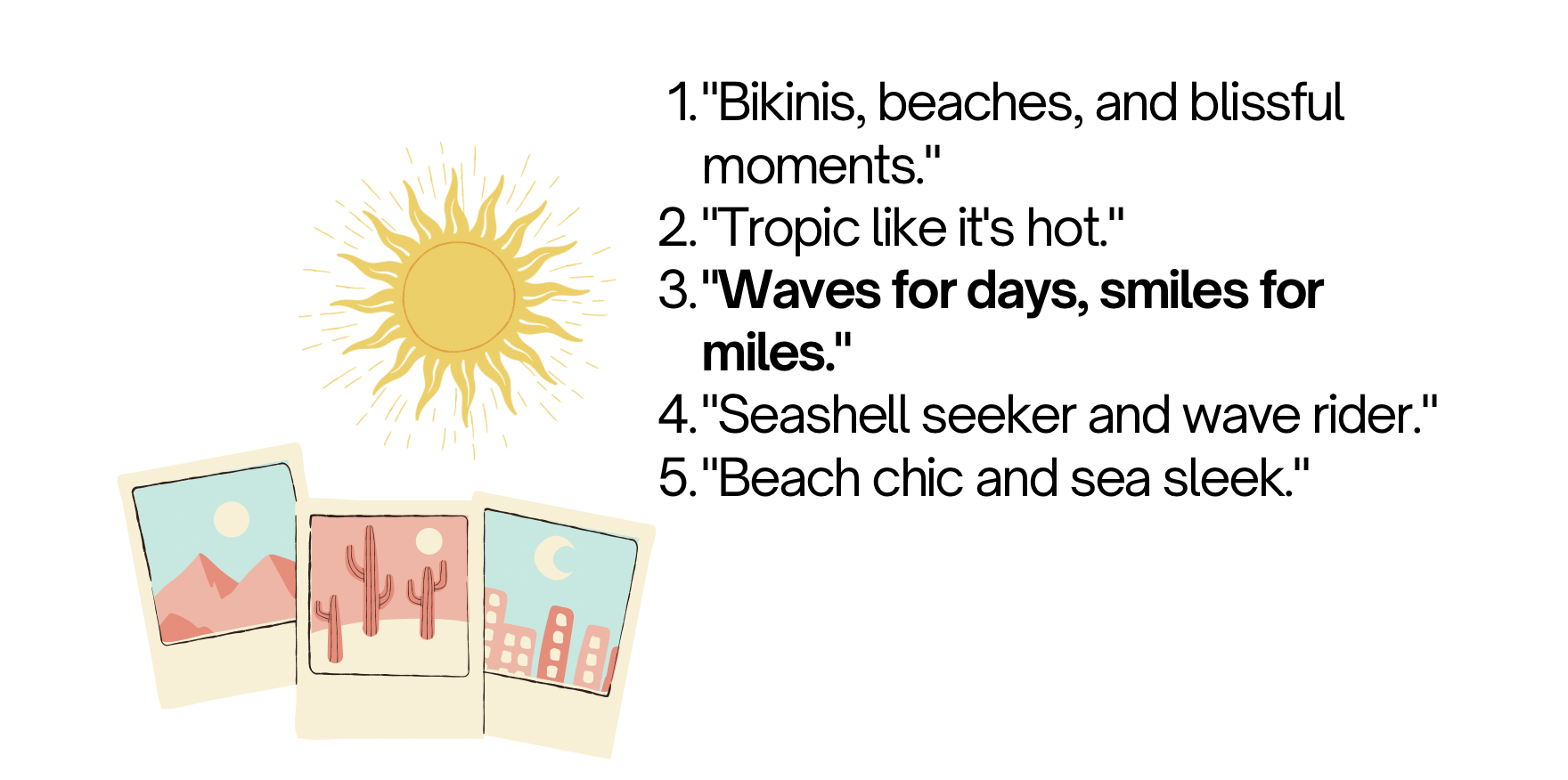 Beach Captions for Girls