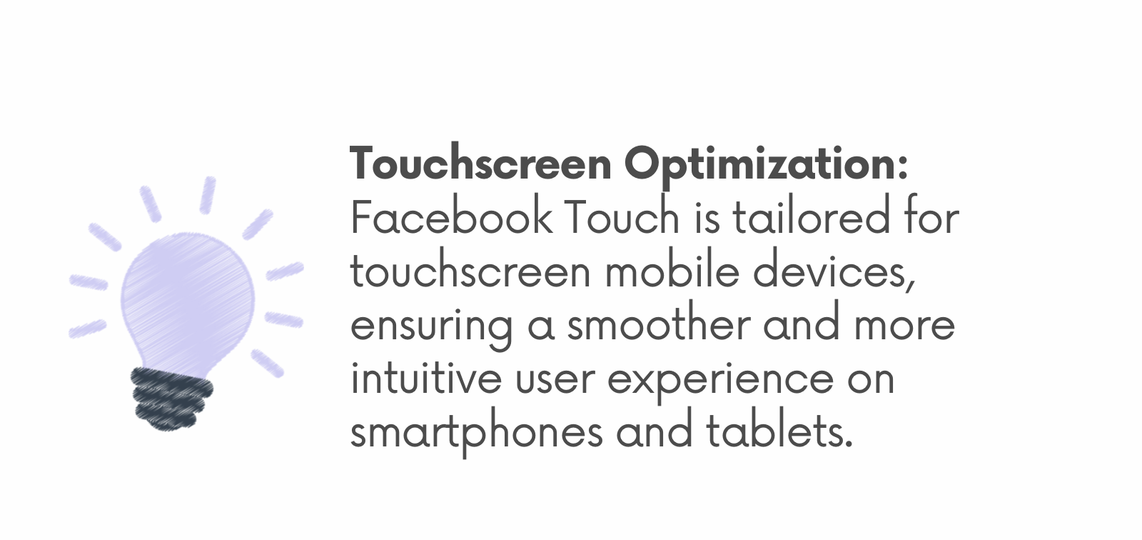 What are the Features of Facebook Touch?